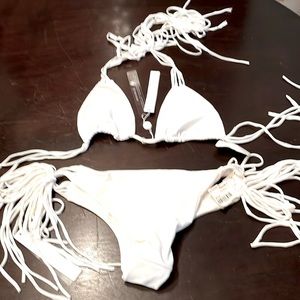 Mikoh Swimwear - White Two-Piece Bikini Size Medium